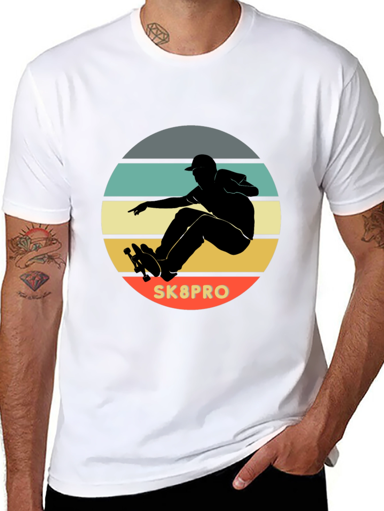 Skateboarding T-Shirt - Retro Style