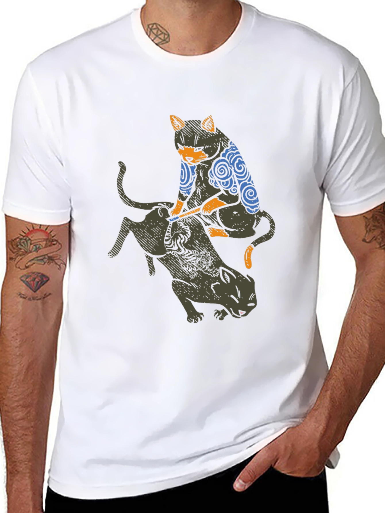 Tattoo Cat Graphic Tee