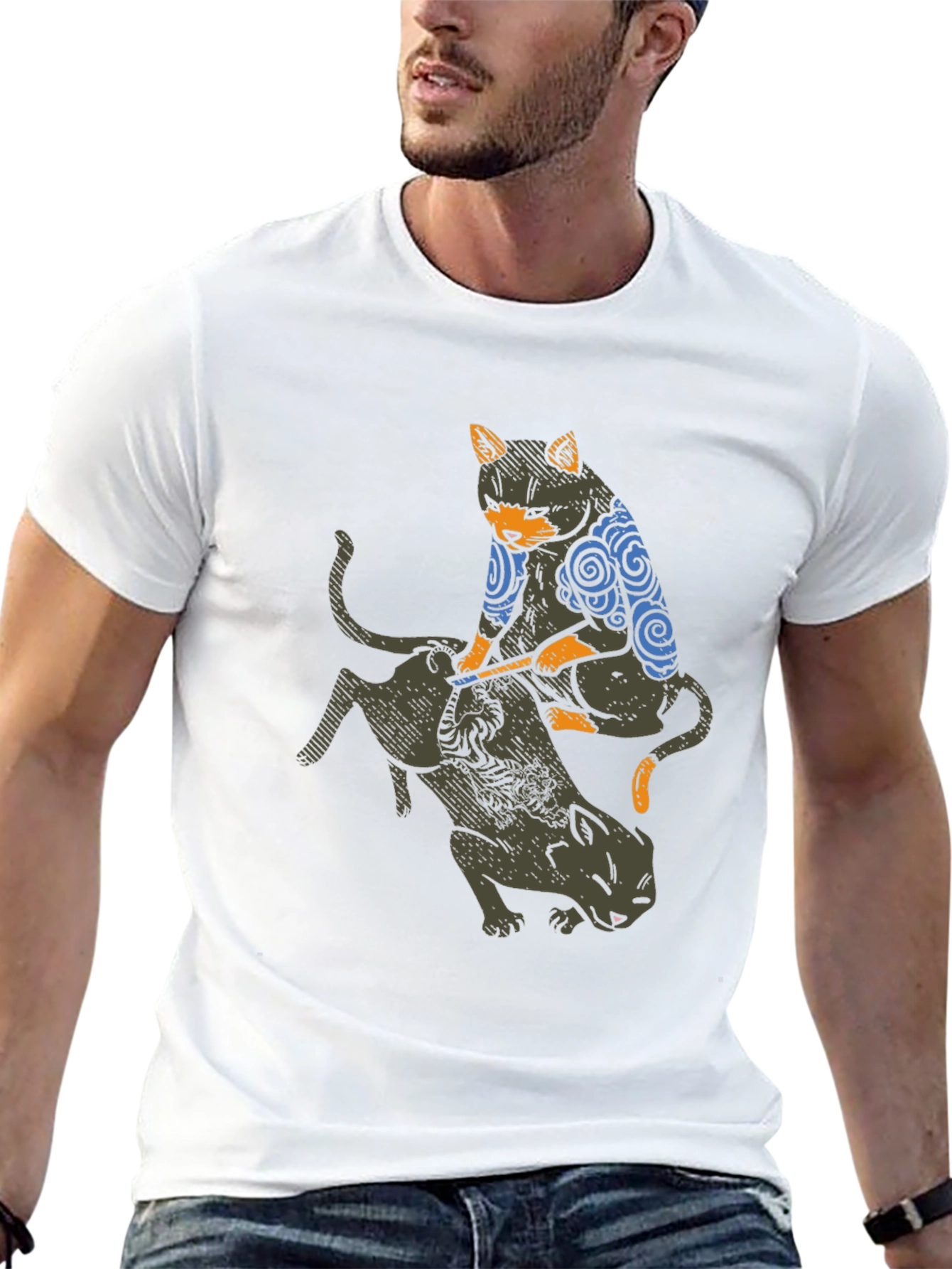 Tattoo Cat Graphic Tee