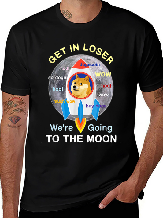 Dogecoin Rocket to the Moon T-Shirt