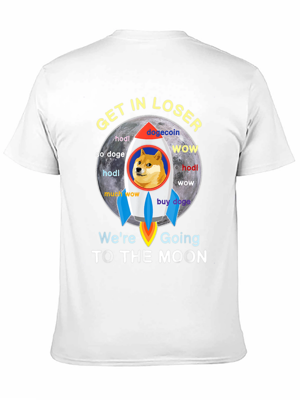 Dogecoin Rocket to the Moon T-Shirt