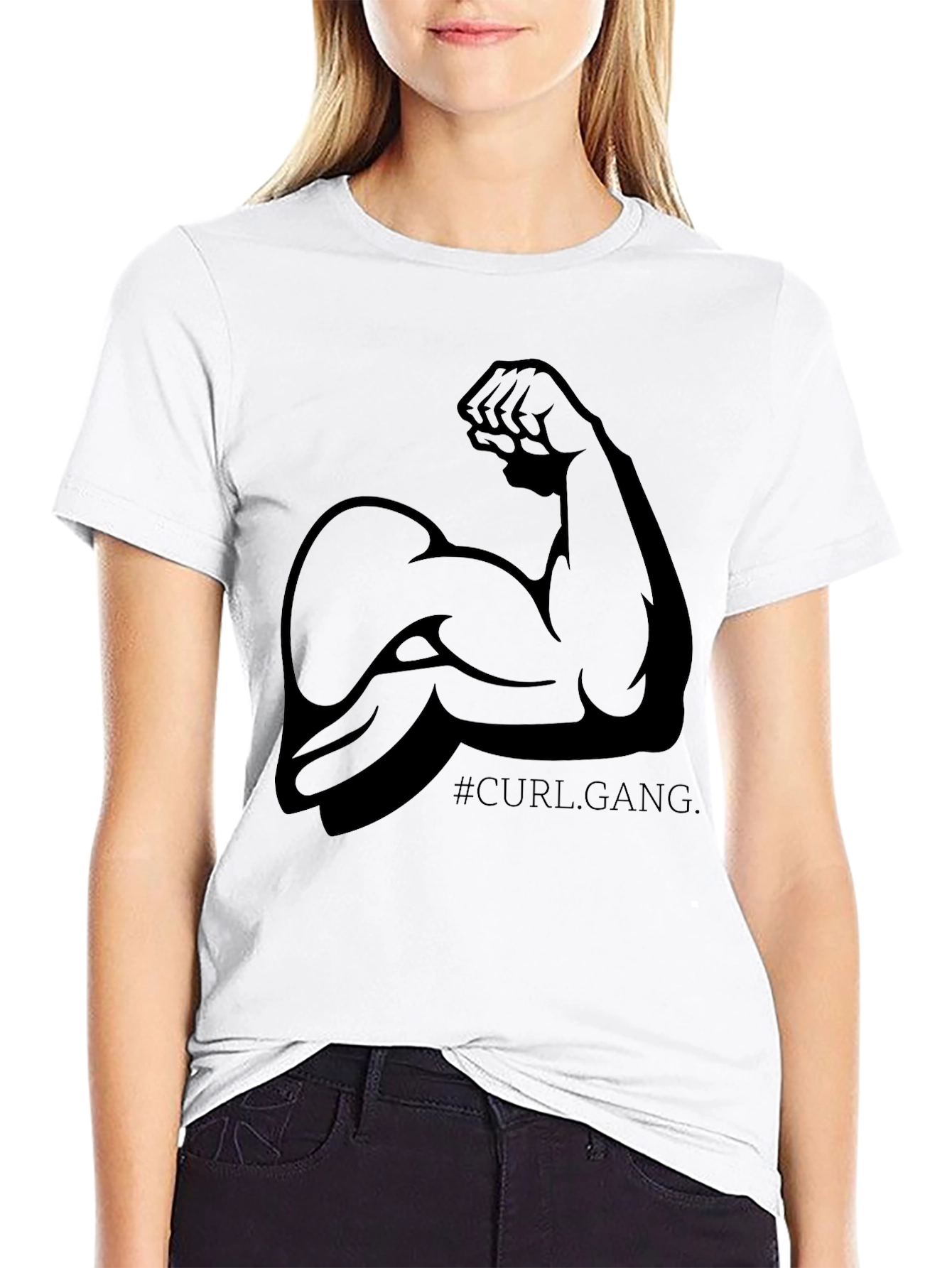 Curl Gang Black Graphic Tee