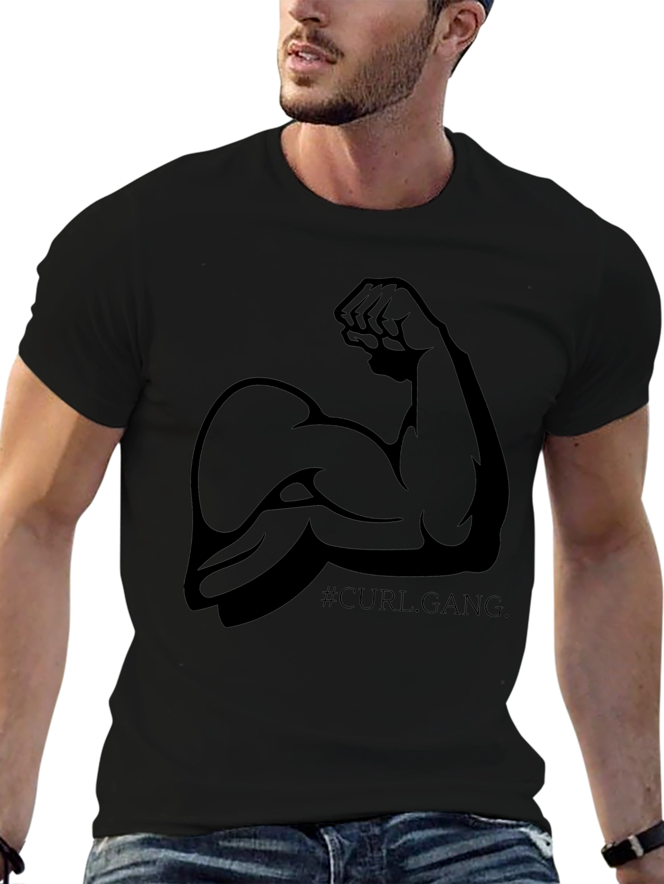 Curl Gang Black Graphic Tee