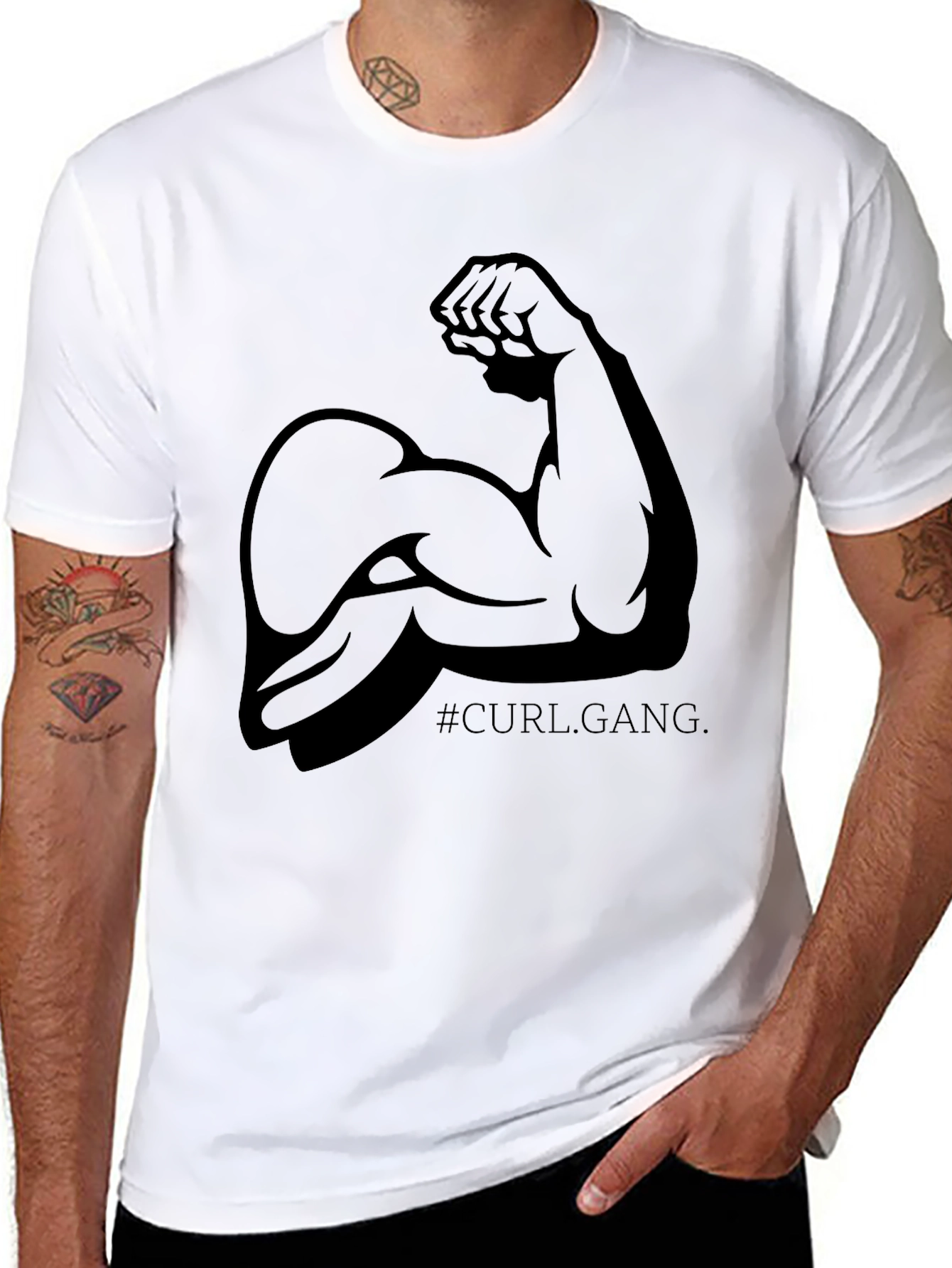 Curl Gang Black Graphic Tee