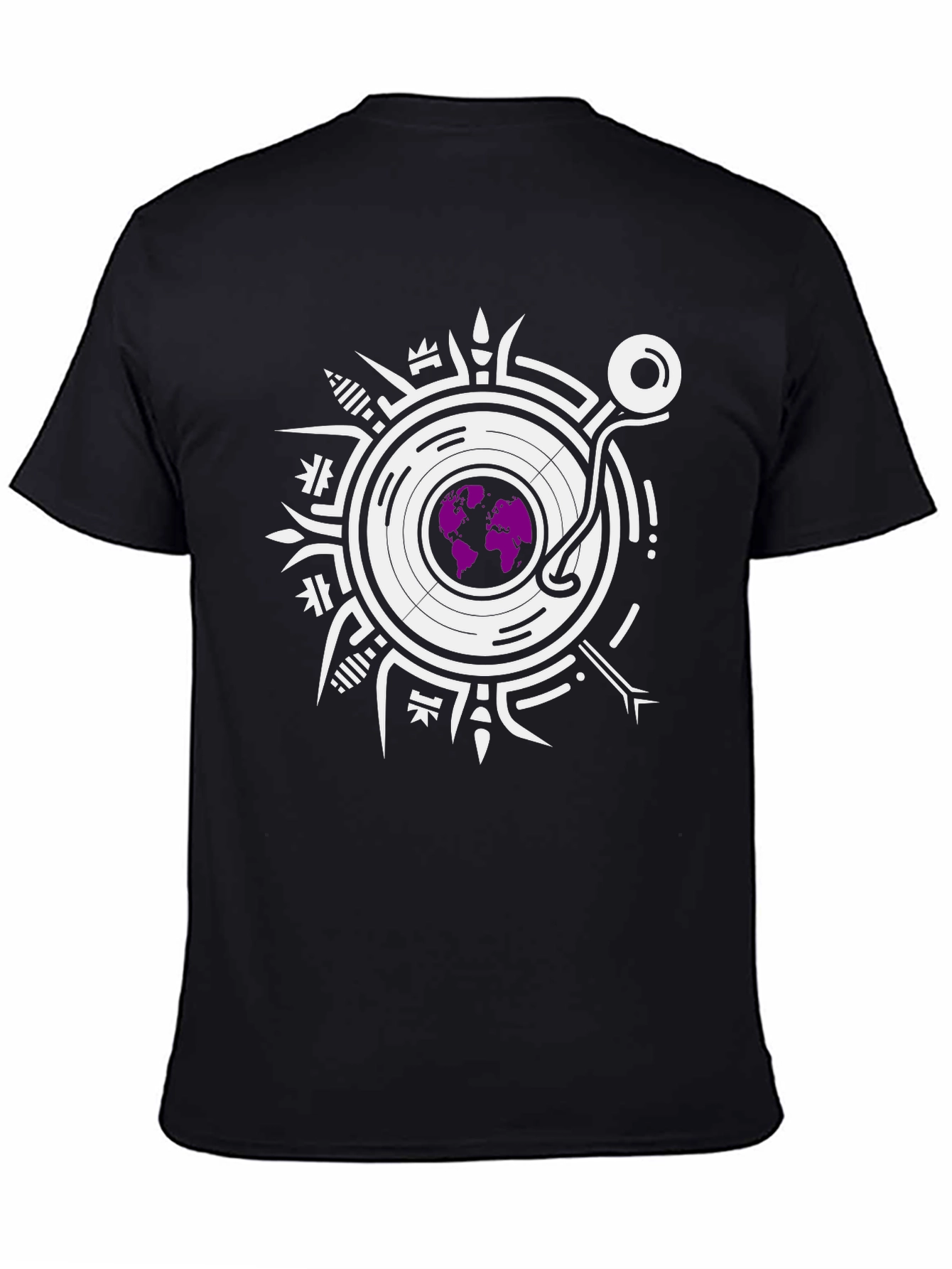 World Vinyl Graphic Tee - Black