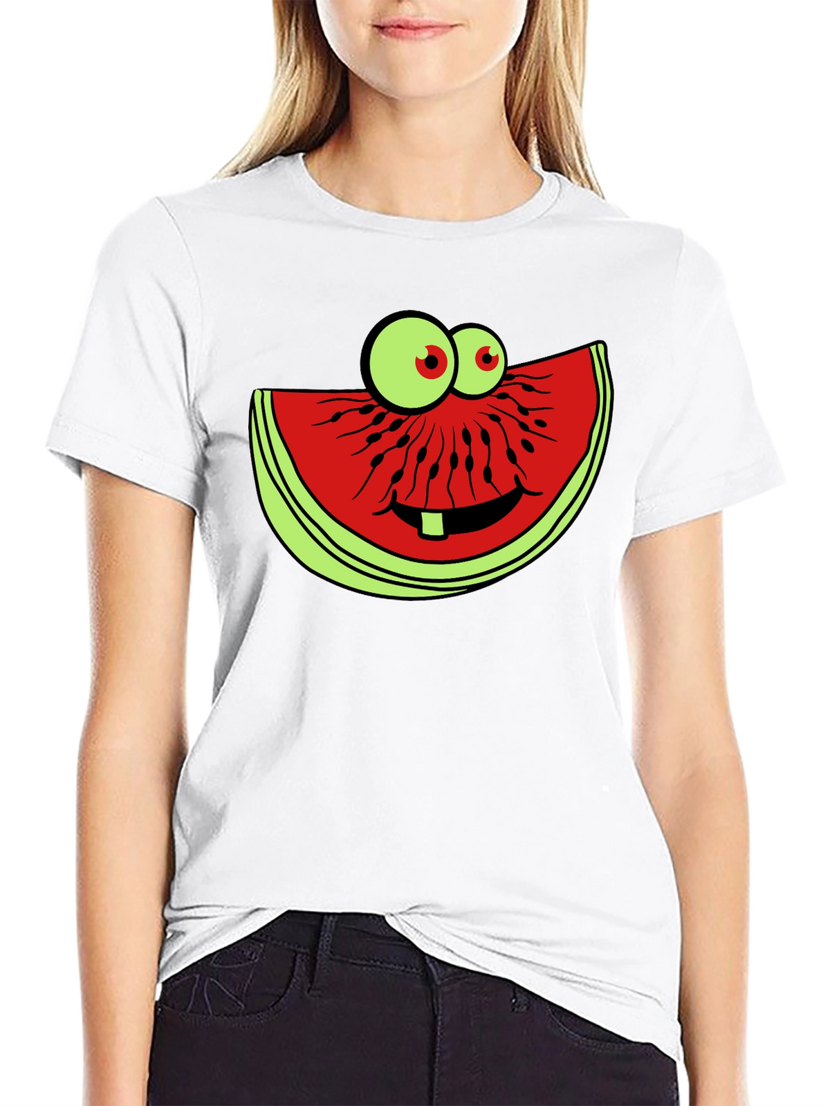 Funny Watermelon Slice Graphic T-Shirt