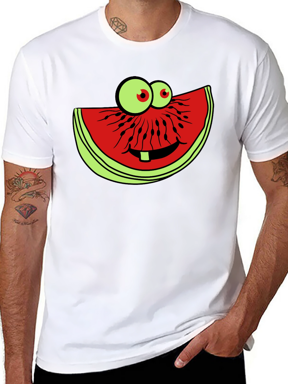 Funny Watermelon Slice Graphic T-Shirt