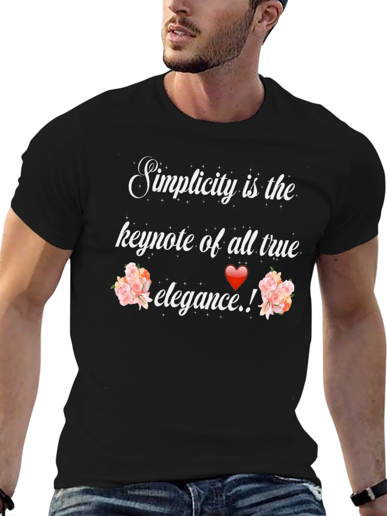 Simplicity Elegance Graphic Tee - Stylish Unisex T-Shirt