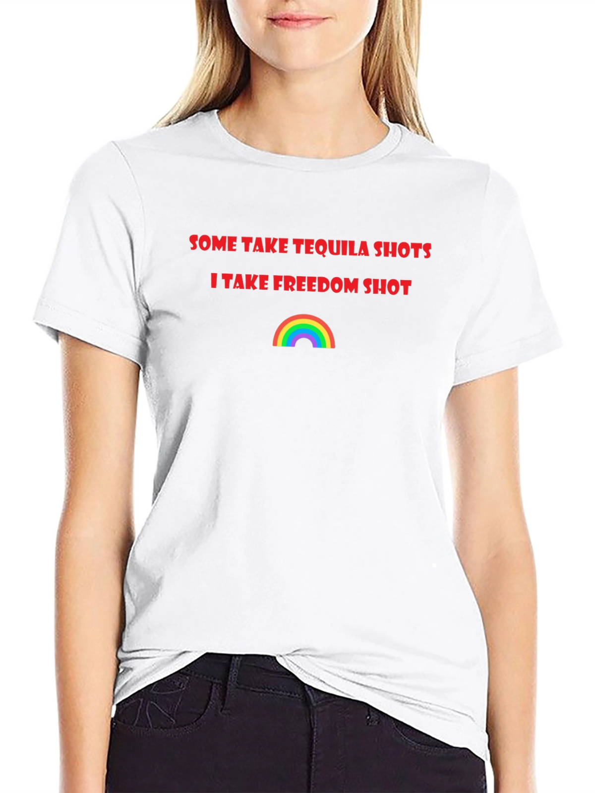 Freedom Shot Graphic Tee - Rainbow Pride T-Shirt