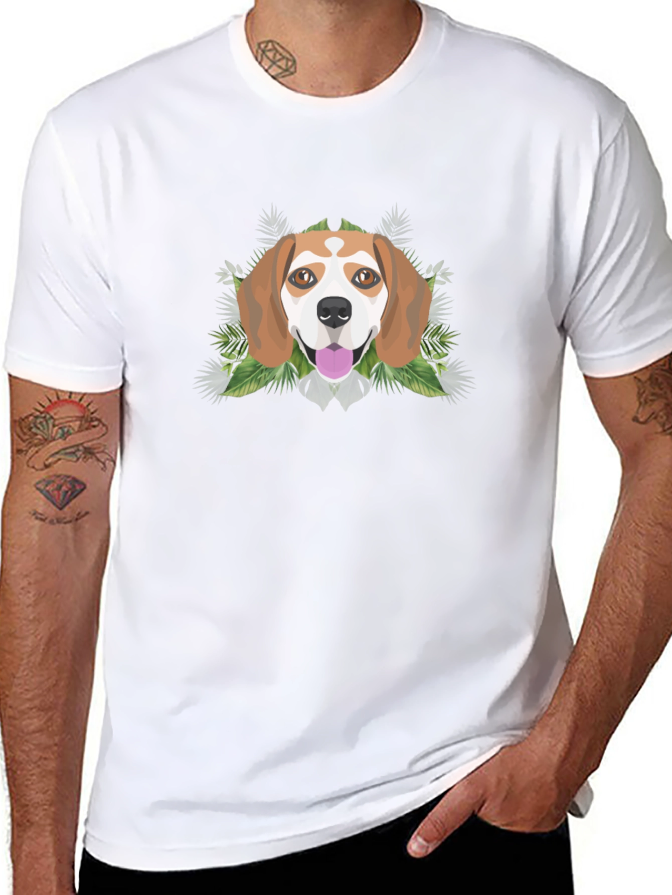 Dog Graphic Tee - Mens Black T-Shirt