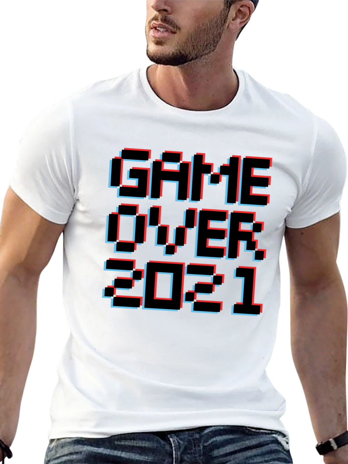 Game Over 2021 Pixel Art T-Shirt