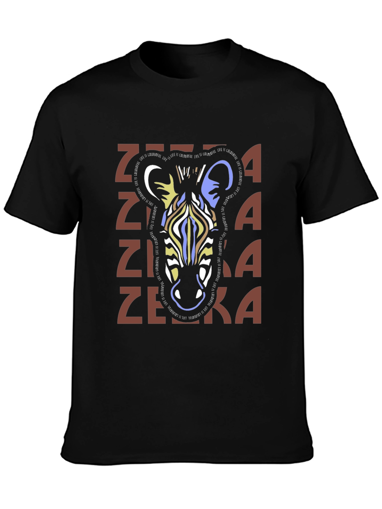 Stylish Zebra Graphic Print T-Shirt