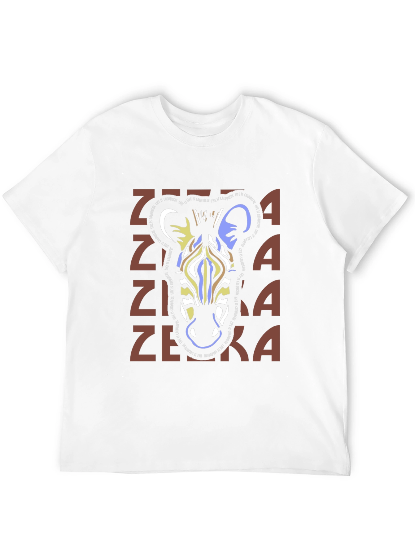 Stylish Zebra Graphic Print T-Shirt