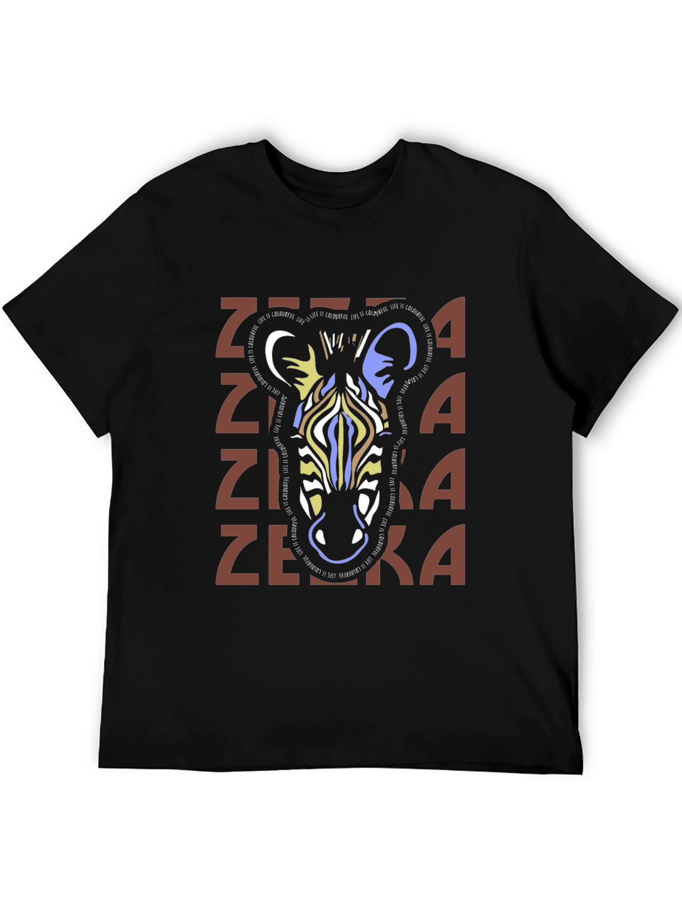 Stylish Zebra Graphic Print T-Shirt