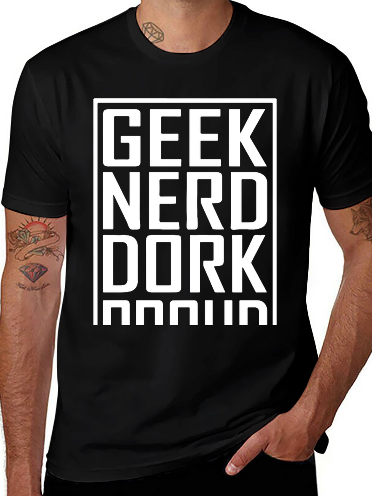 Geek Nerd Dork Proud Black T-Shirt