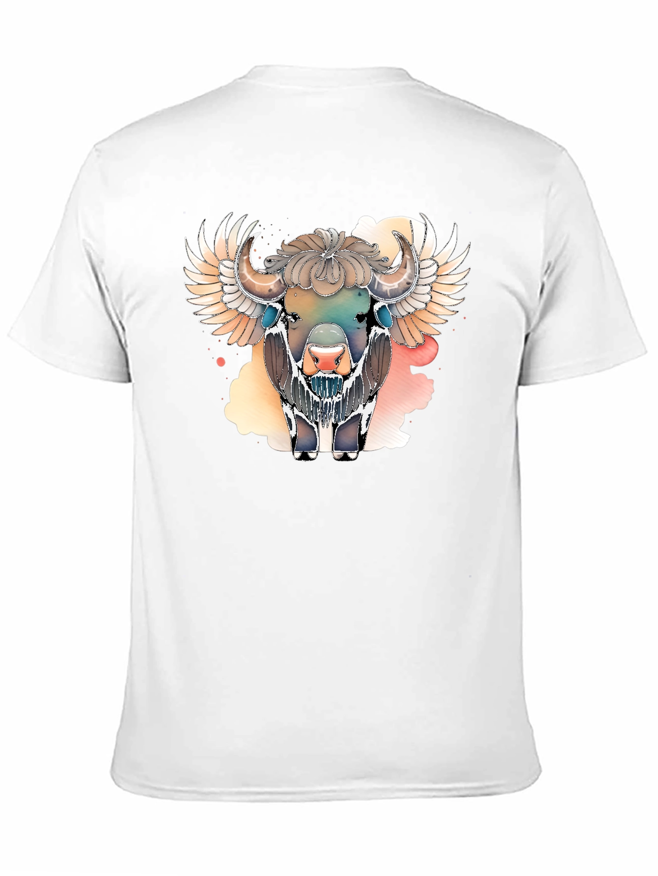 Winged Bison Graphic Tee - Black Cotton Blend