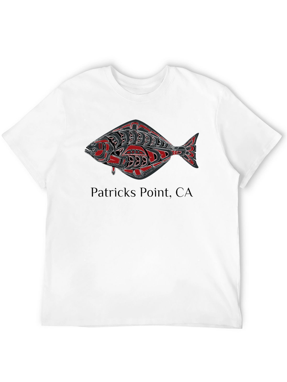 Patricks Point CA Fish Graphic Tee - Black