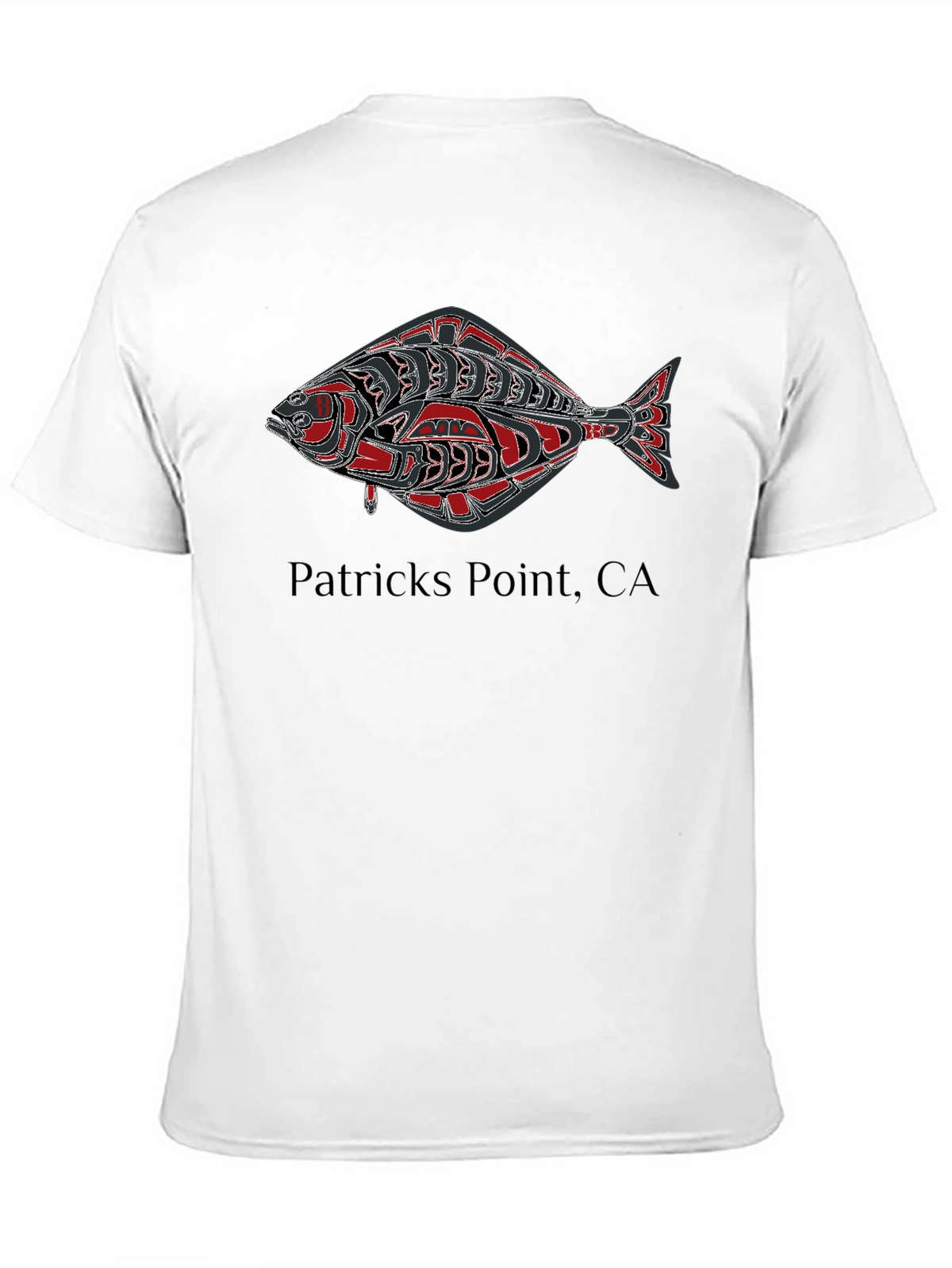 Patricks Point CA Fish Graphic Tee - Black