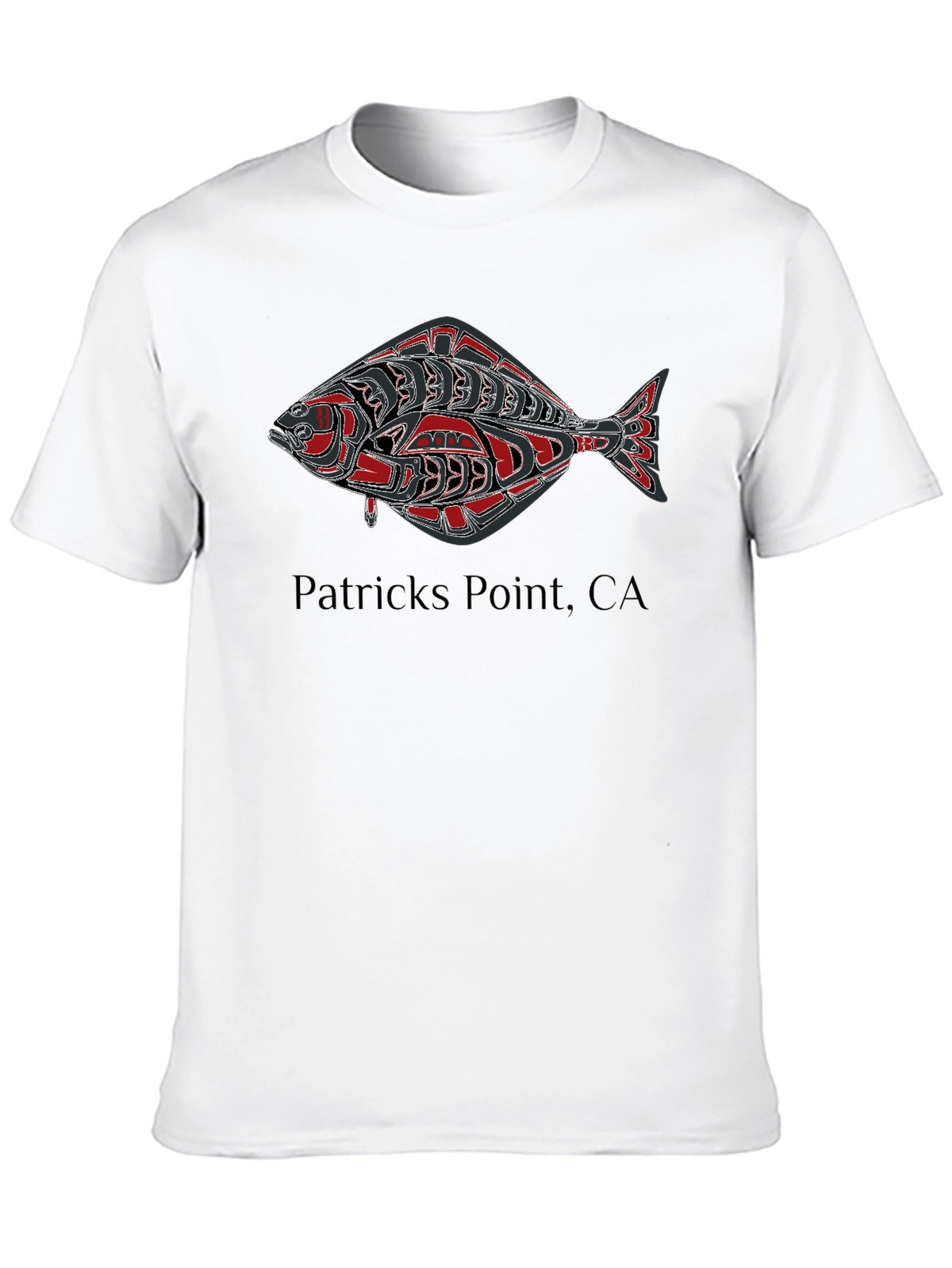 Patricks Point CA Fish Graphic Tee - Black