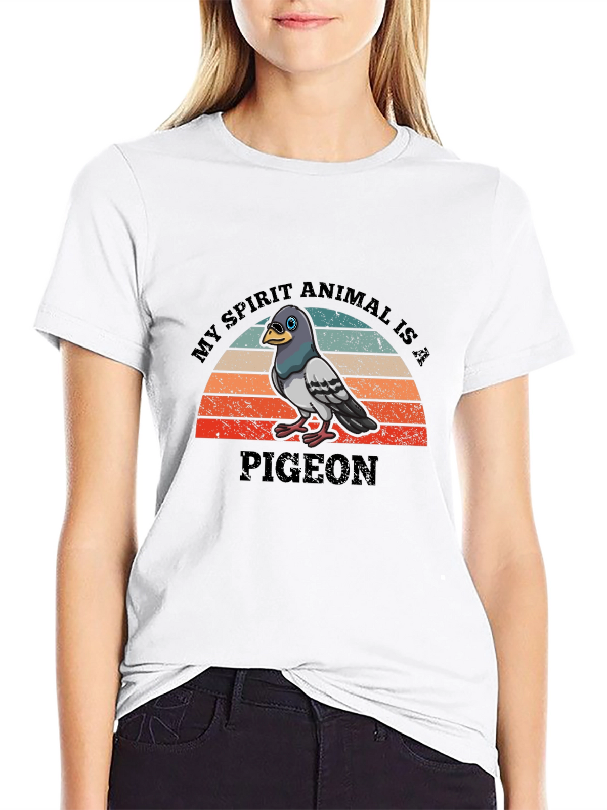 Pigeon Spirit Animal Retro T-Shirt