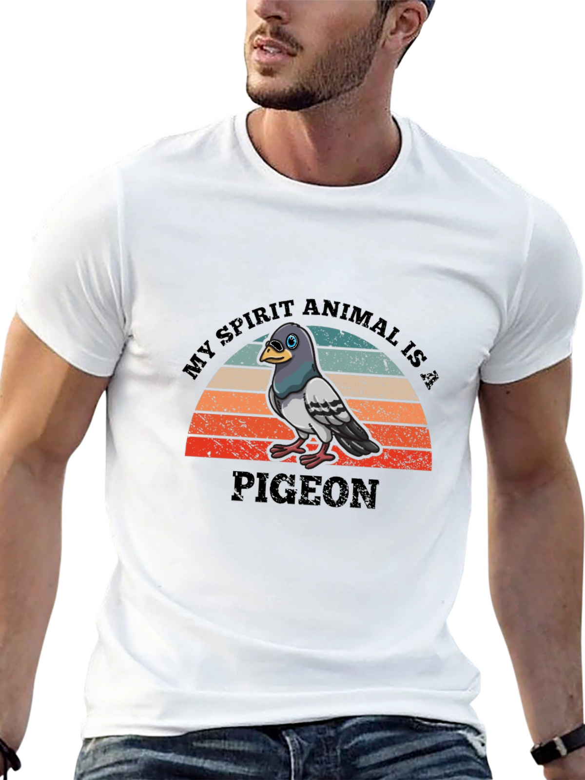 Pigeon Spirit Animal Retro T-Shirt