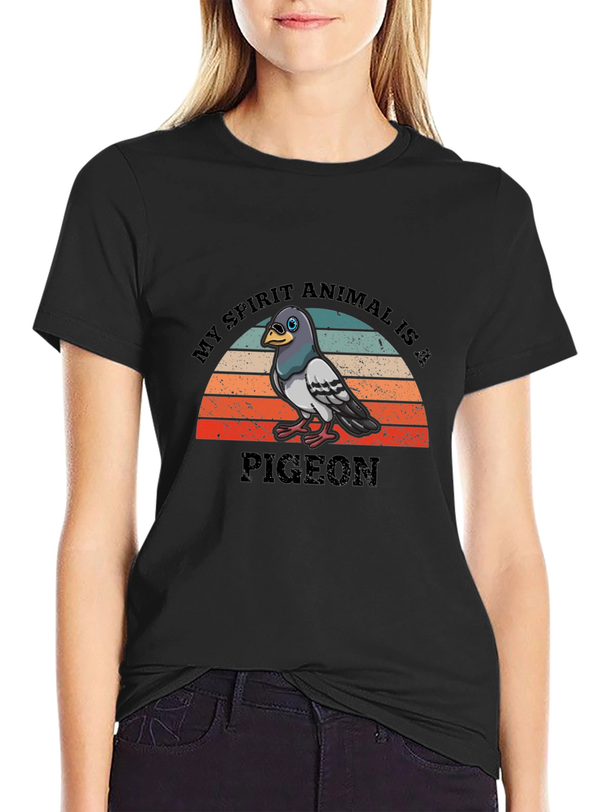 Pigeon Spirit Animal Retro T-Shirt