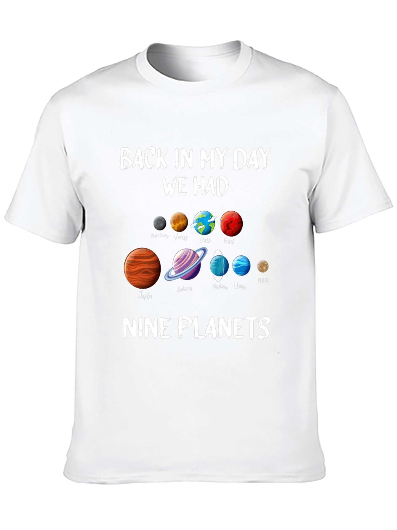 Retro Nine Planets T-Shirt - Astronomy Space Tee