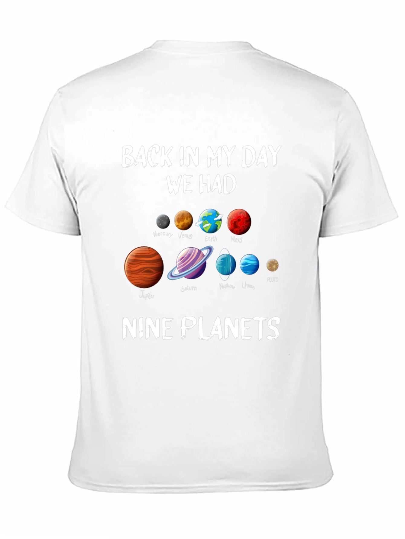 Retro Nine Planets T-Shirt - Astronomy Space Tee