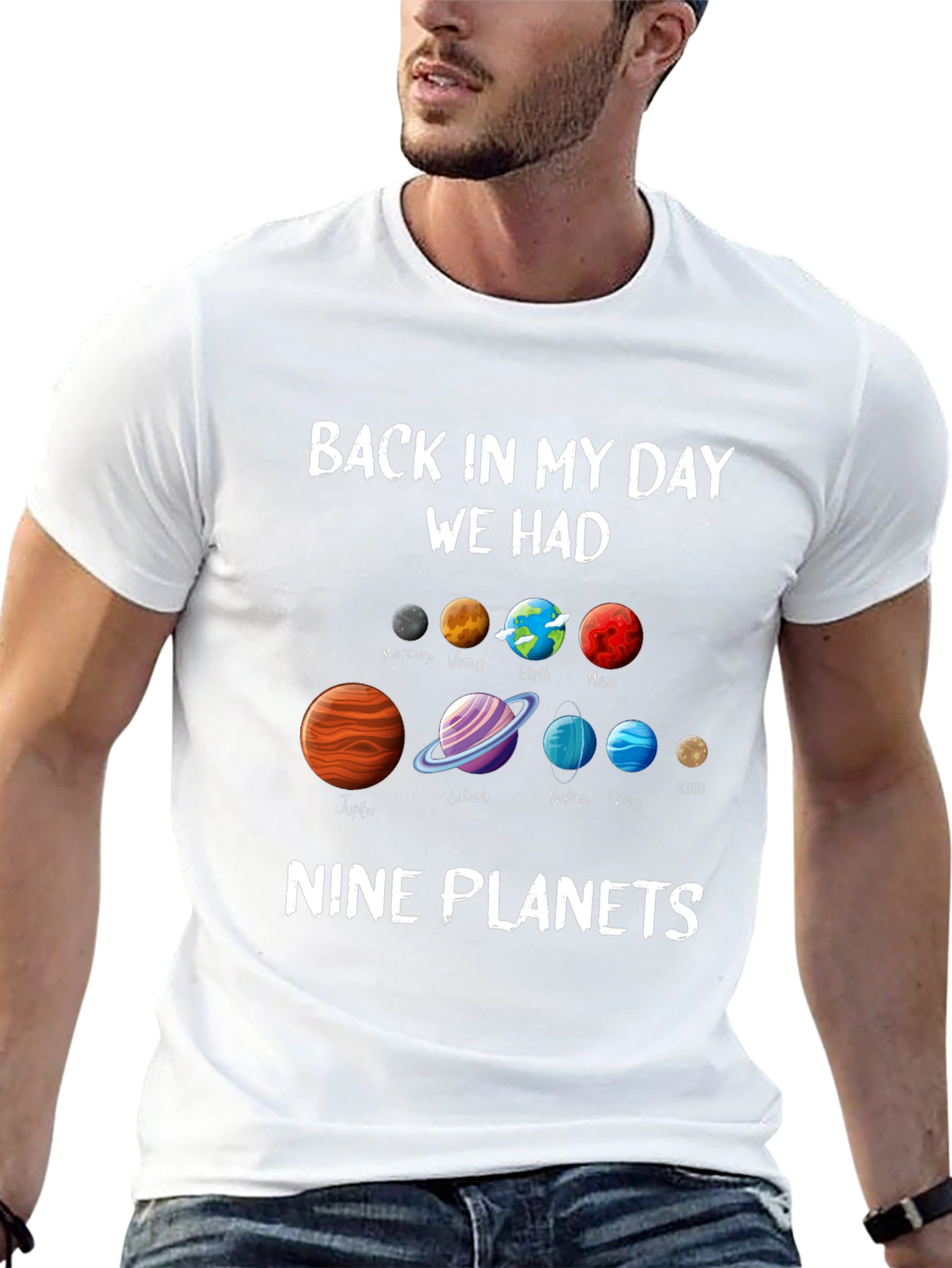 Retro Nine Planets T-Shirt - Astronomy Space Tee