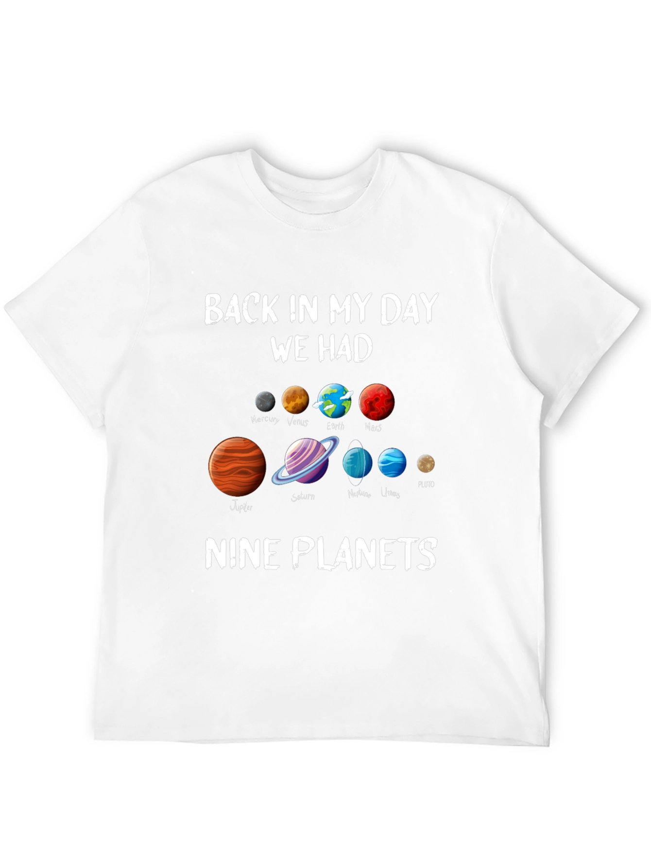 Retro Nine Planets T-Shirt - Astronomy Space Tee