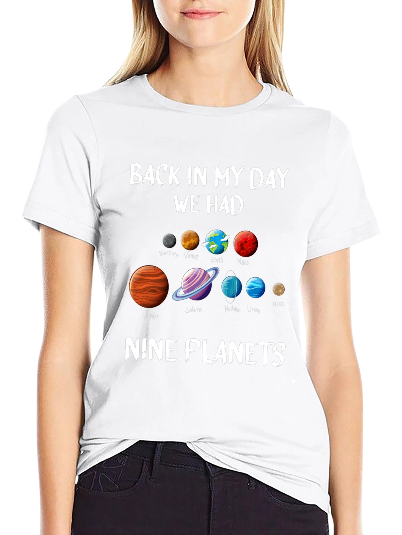 Retro Nine Planets T-Shirt - Astronomy Space Tee