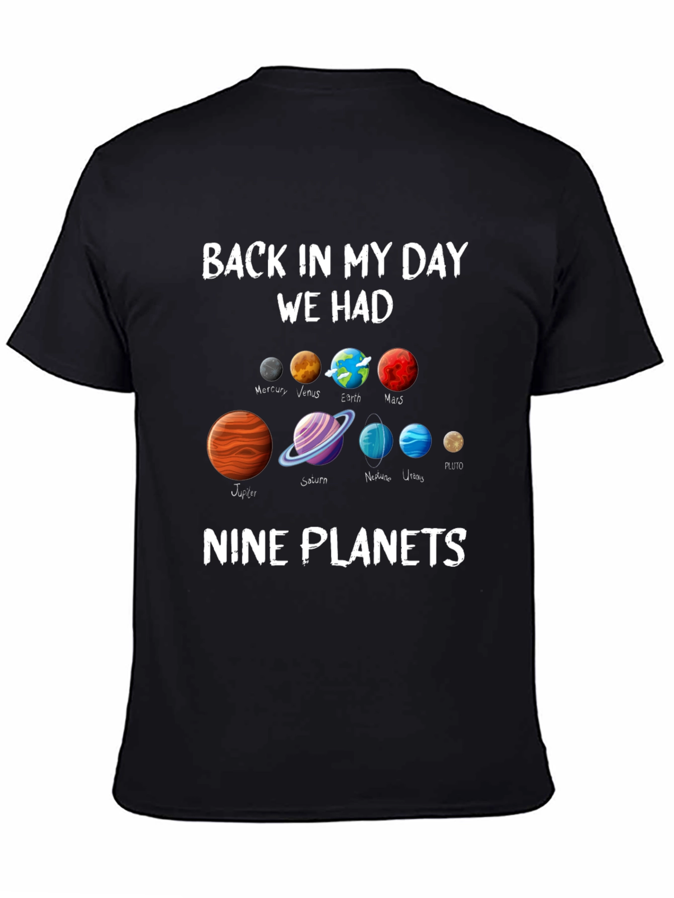 Retro Nine Planets T-Shirt - Astronomy Space Tee