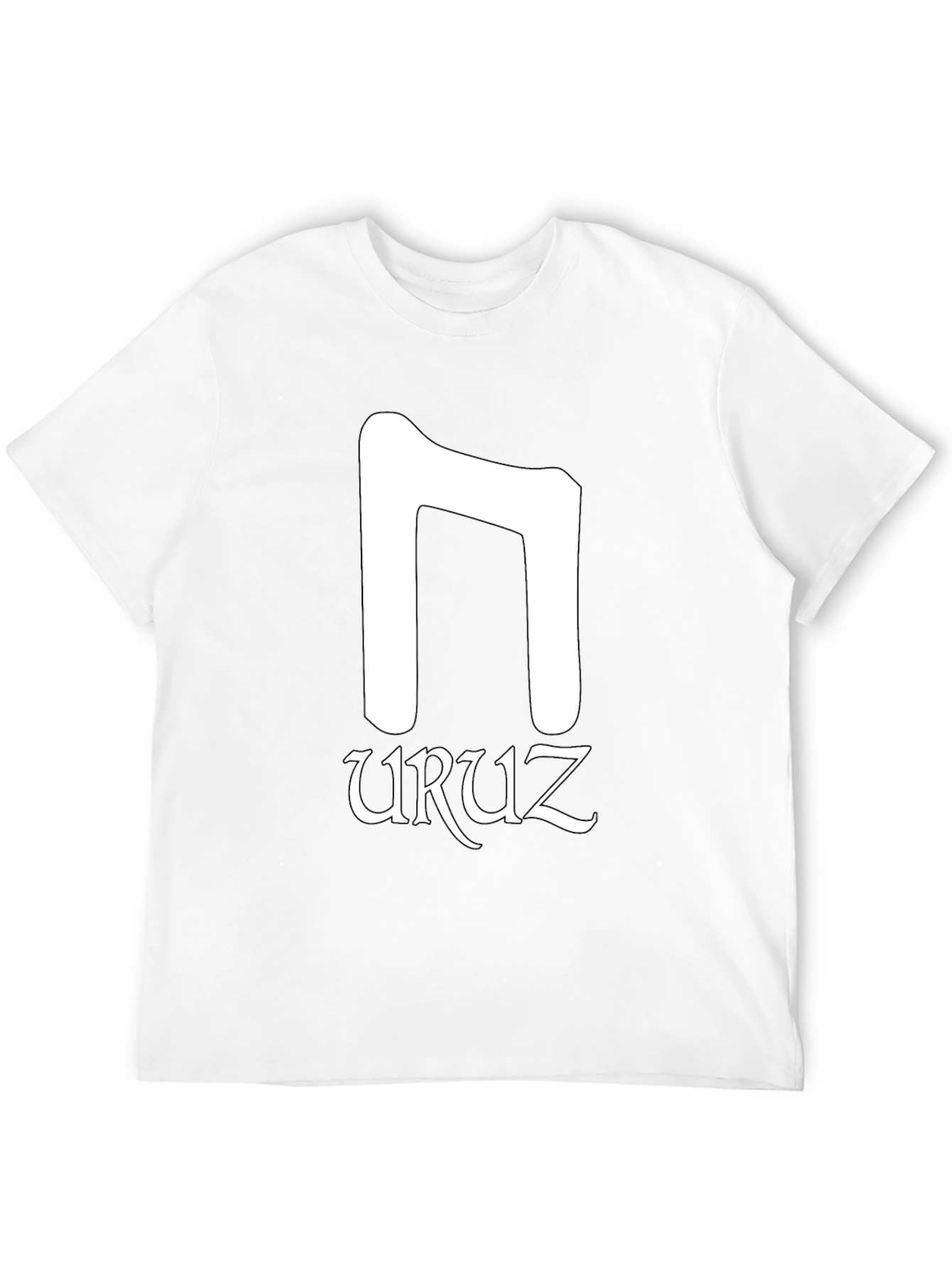 Uruz Rune Black T-Shirt - Norse Pagan Symbol