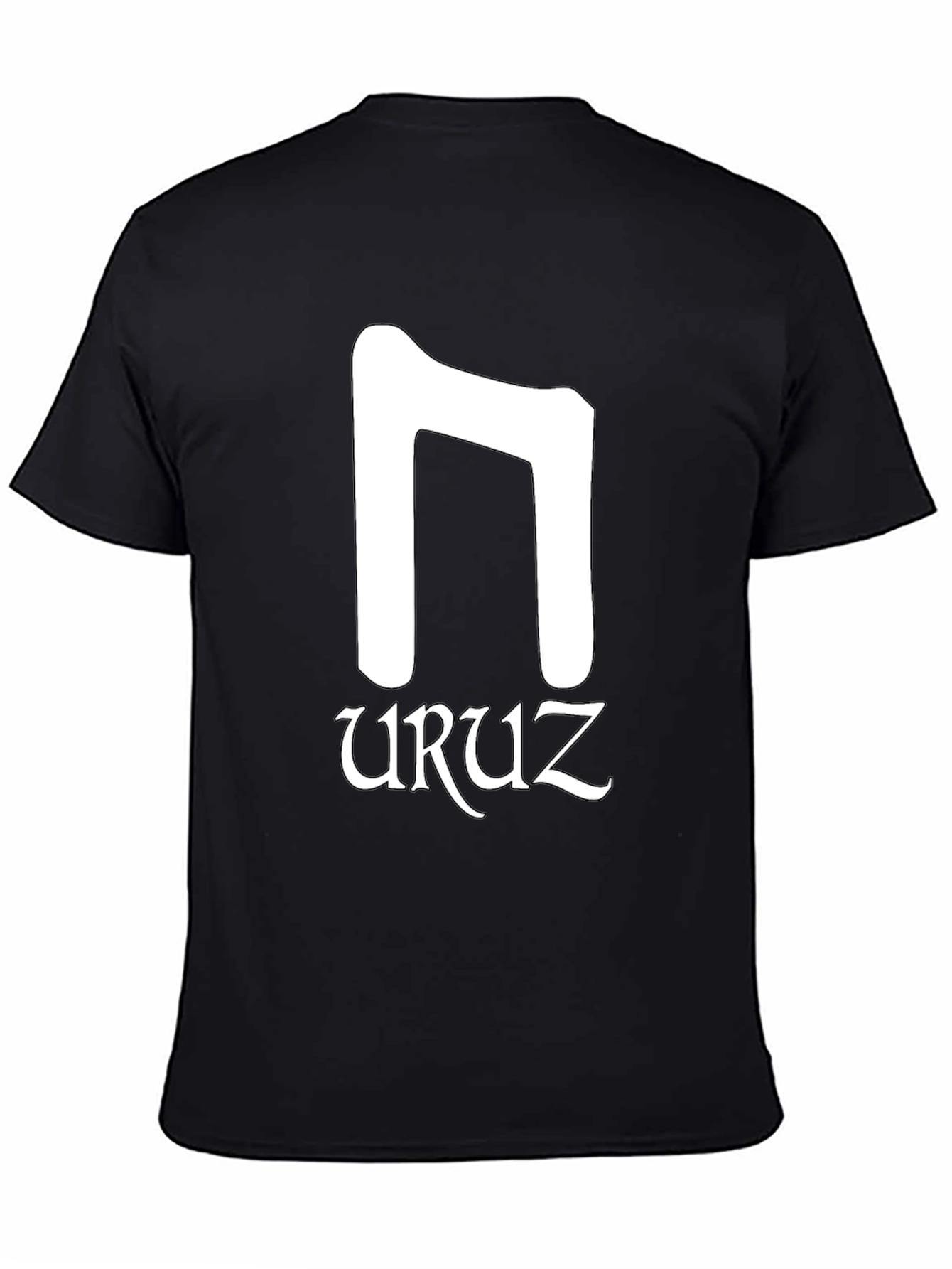 Uruz Rune Black T-Shirt - Norse Pagan Symbol
