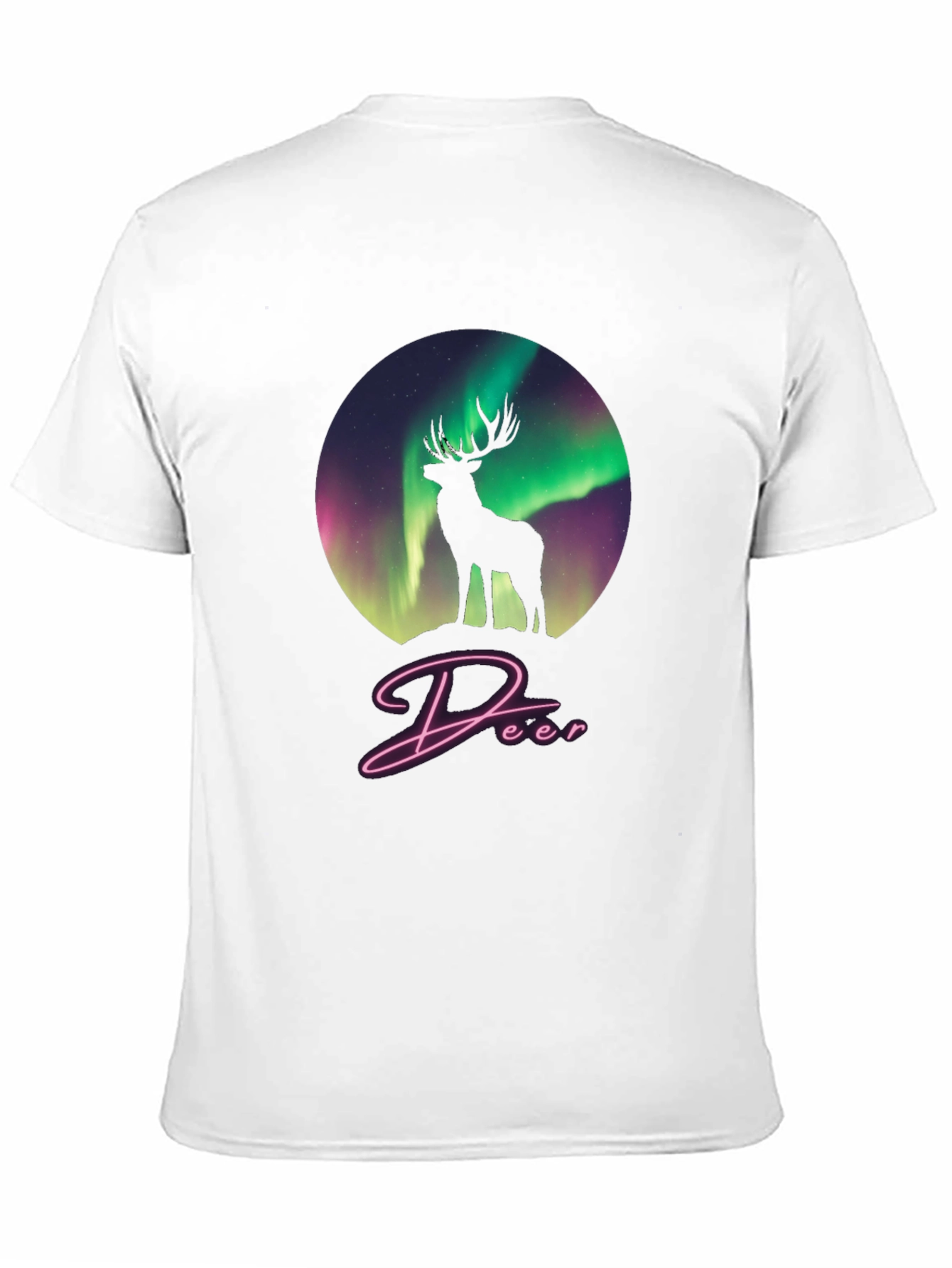 Aurora Deer Graphic Tee - Black