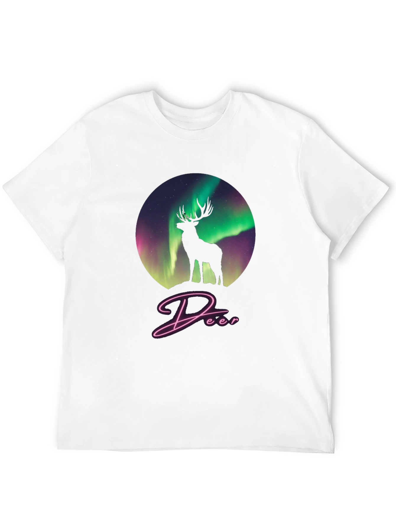 Aurora Deer Graphic Tee - Black