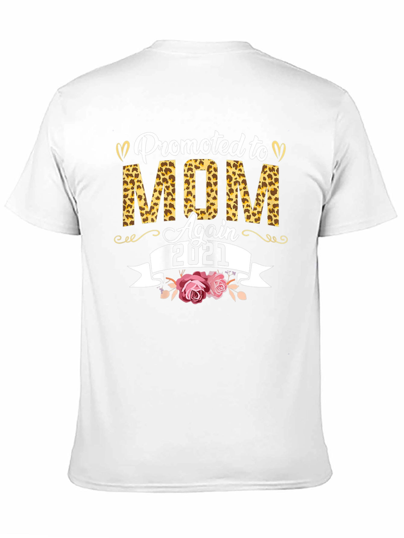 Promoted to Mom Again 2021 Leopard Print T-Shirt