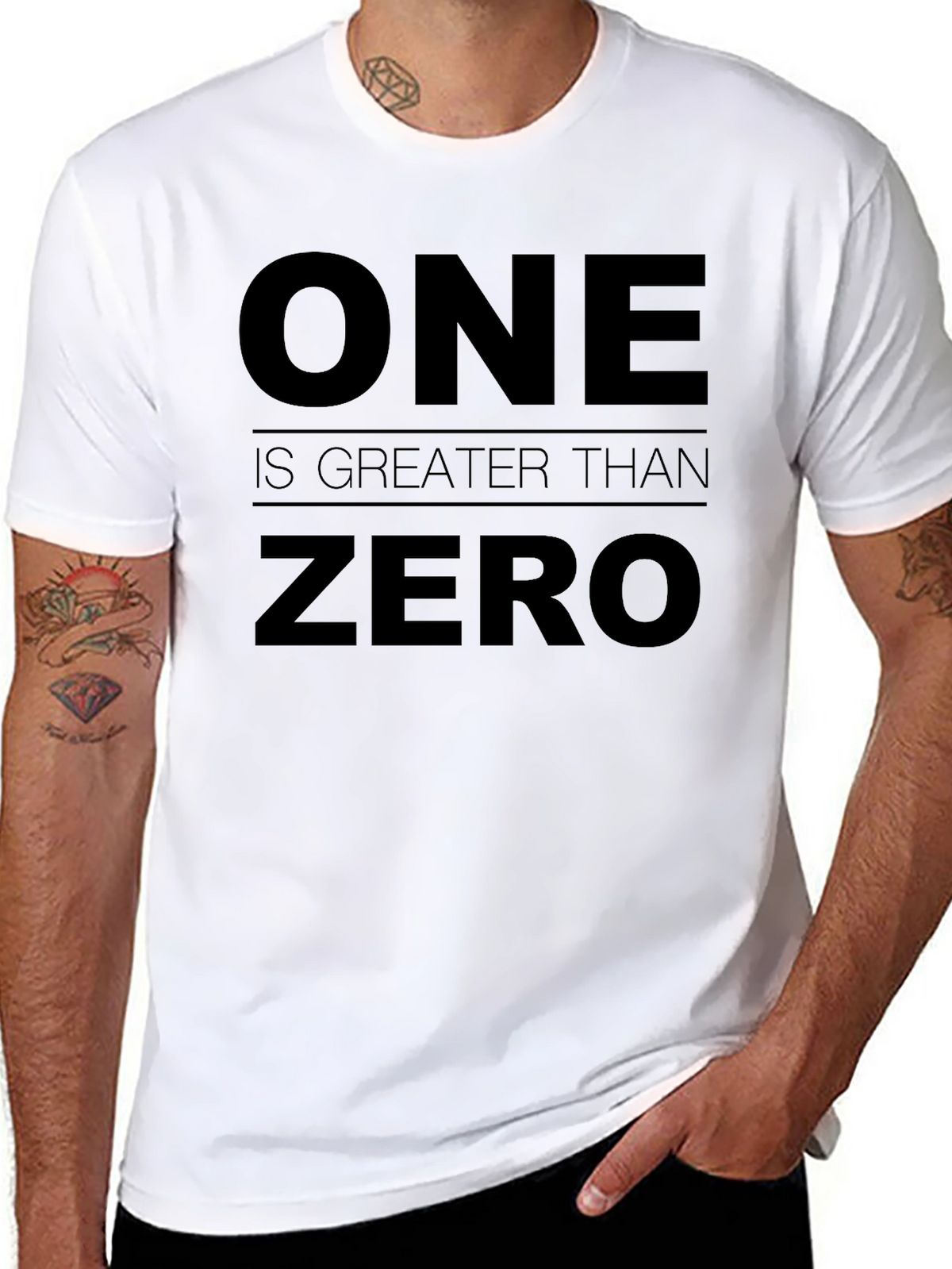 One is Greater Than Zero Graphic Tee