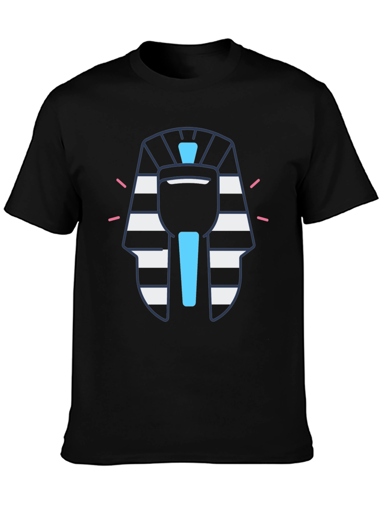 Egyptian Pharaoh Graphic Tee - Black Cotton T-Shirt