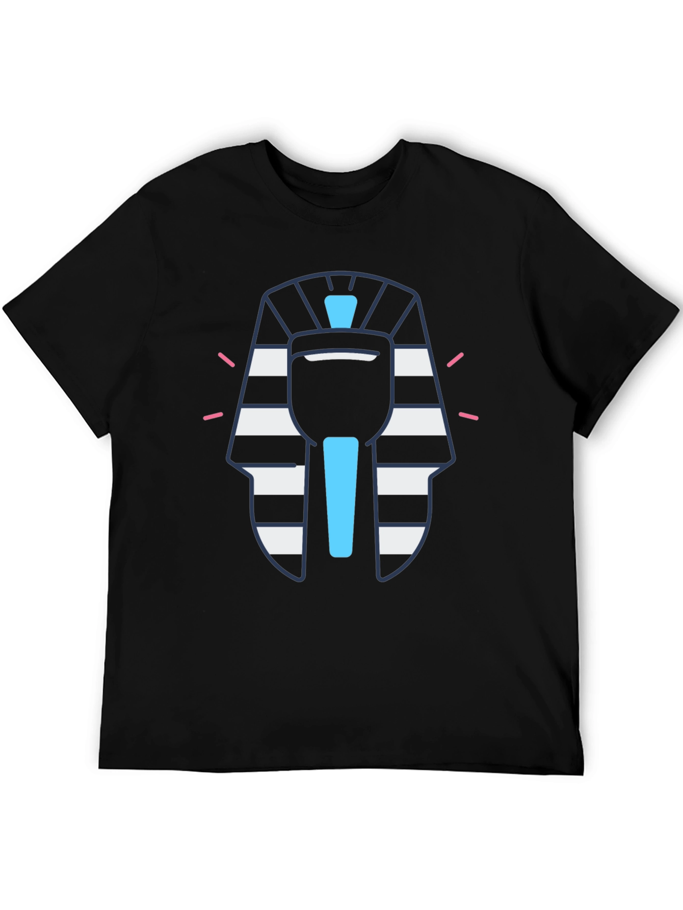 Egyptian Pharaoh Graphic Tee - Black Cotton T-Shirt