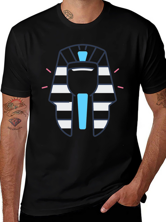 Egyptian Pharaoh Graphic Tee - Black Cotton T-Shirt