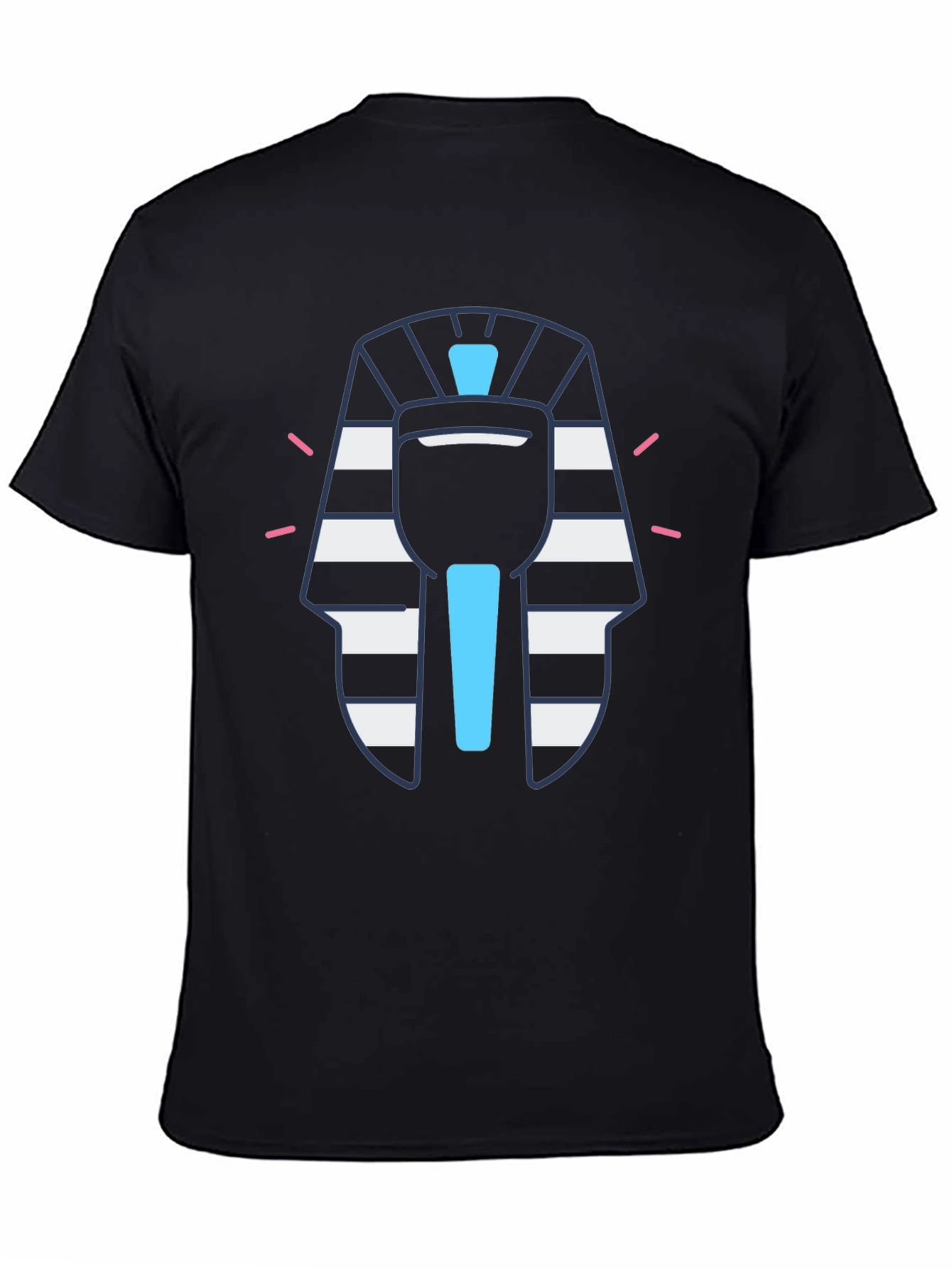 Egyptian Pharaoh Graphic Tee - Black Cotton T-Shirt