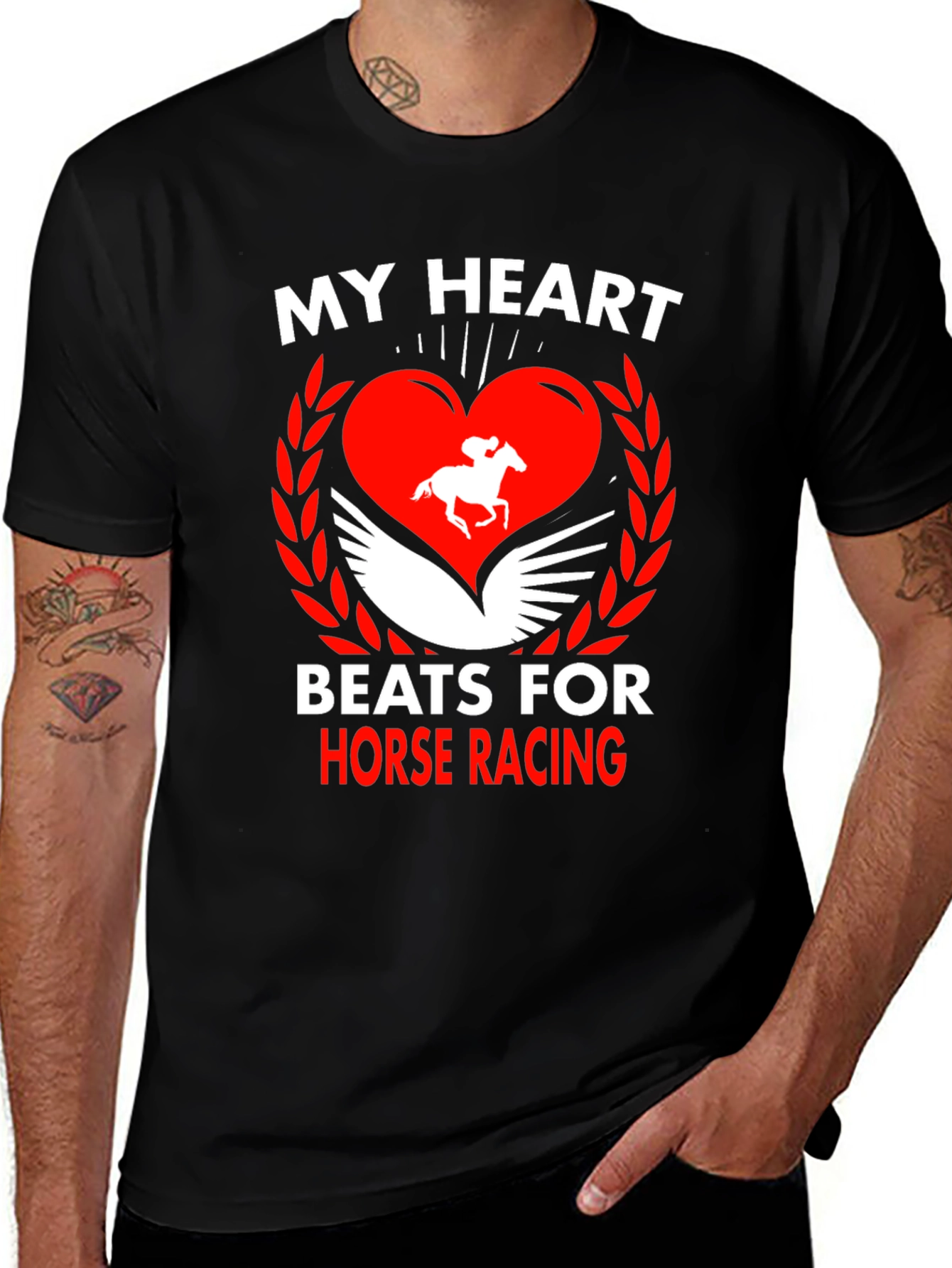 Horse Racing Heartbeat Tee