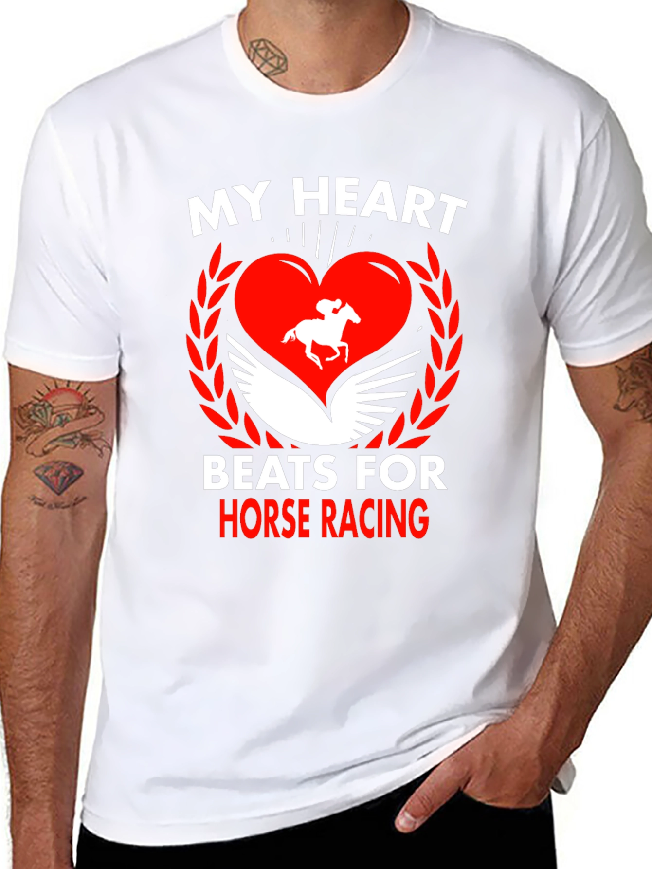 Horse Racing Heartbeat Tee