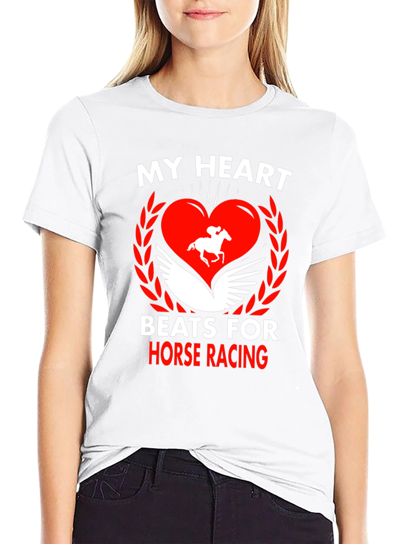 Horse Racing Heartbeat Tee