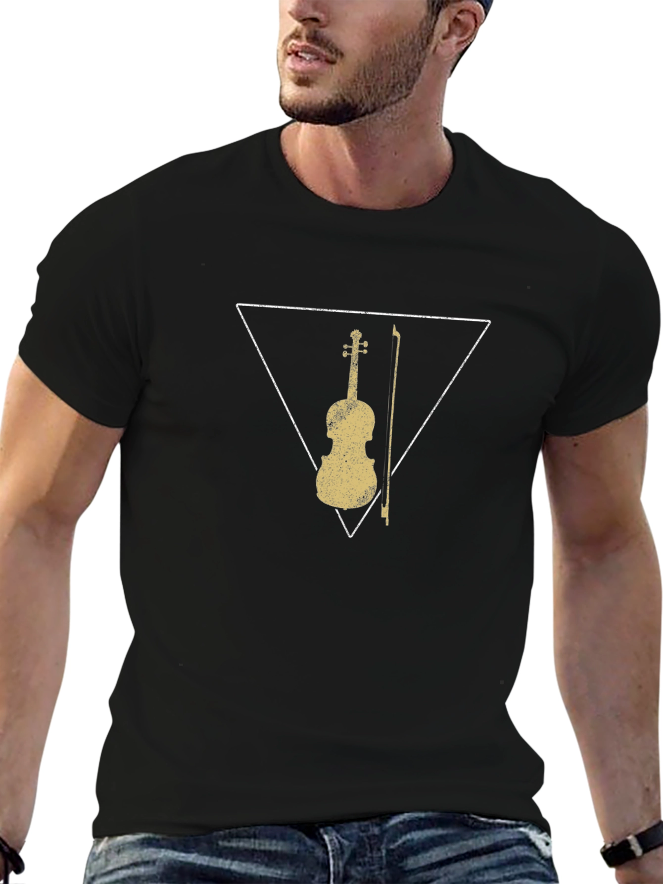Violin Graphic Tee - Music Lovers Shirt