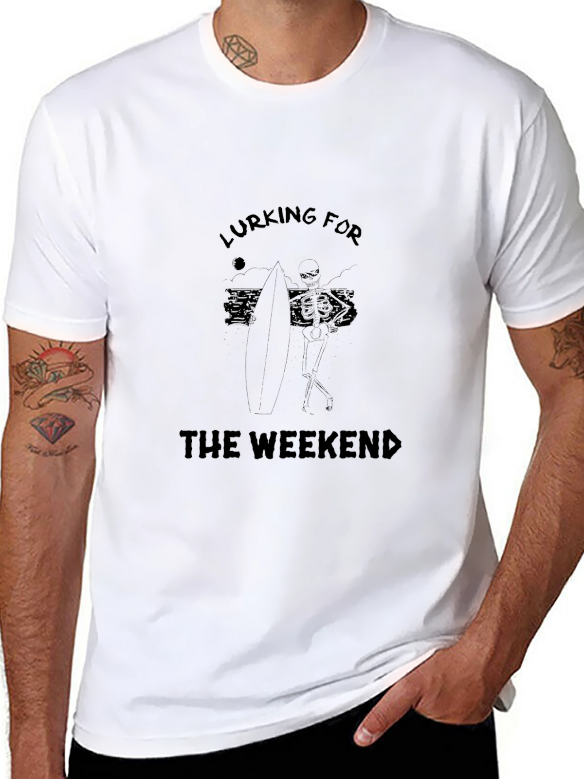 Lurking for the Weekend Black T-Shirt