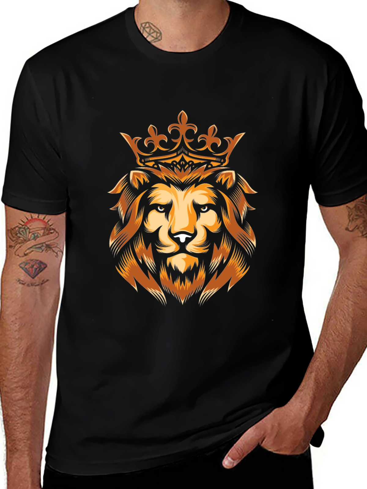 Lion King Graphic Tee - Premium Black T-Shirt