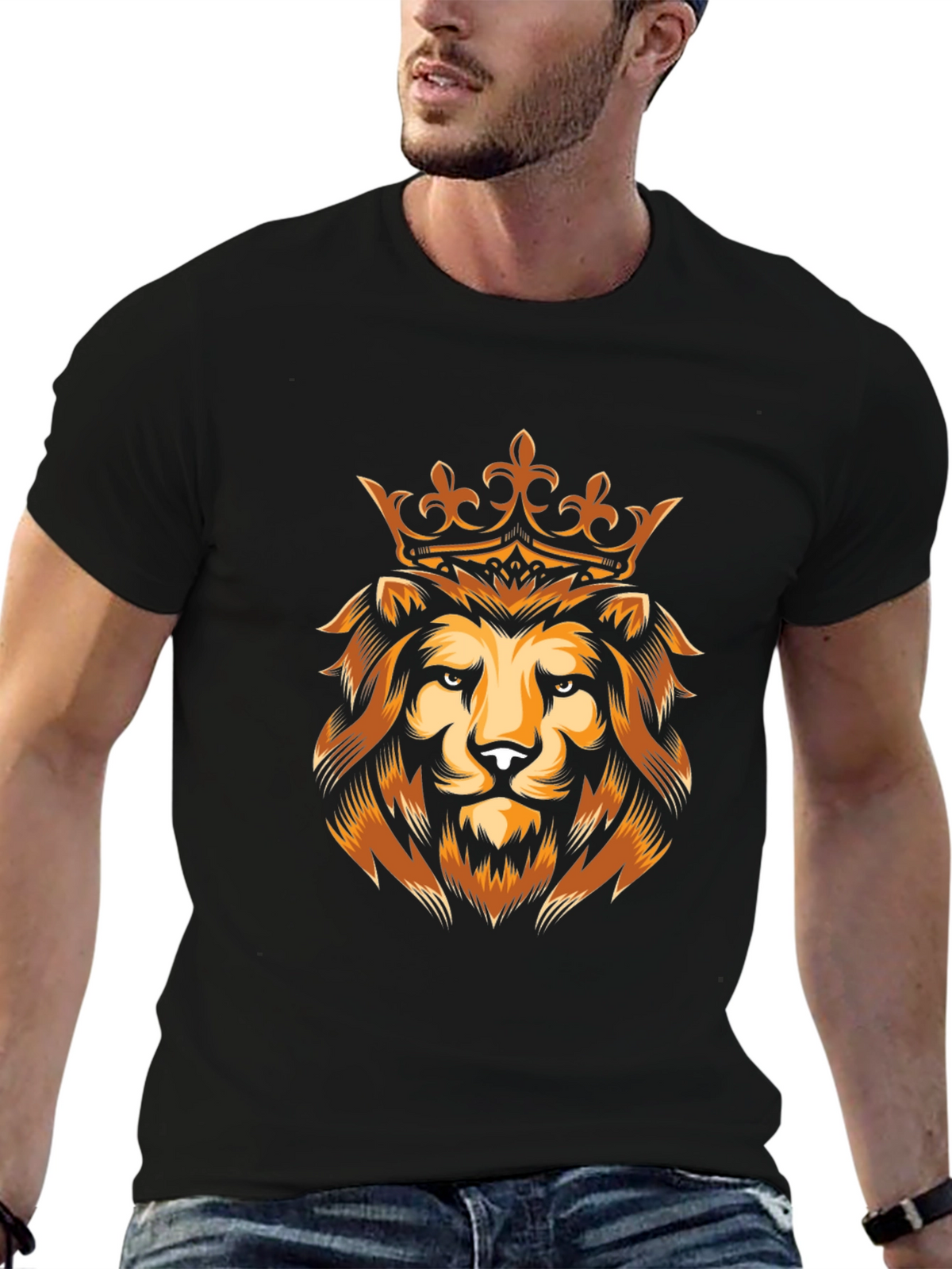 Lion King Graphic Tee - Premium Black T-Shirt