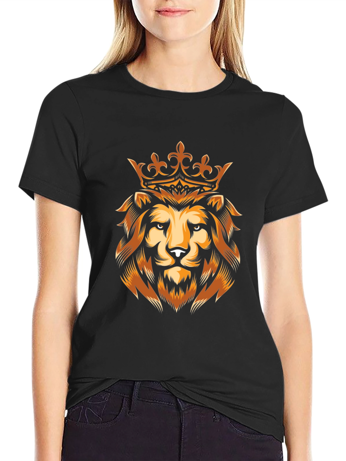 Lion King Graphic Tee - Premium Black T-Shirt